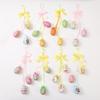 Painted Easter Eggs Hanging Pendant DIY Crafts Easter Tree Decor Colorful Eggs String  Home Decor