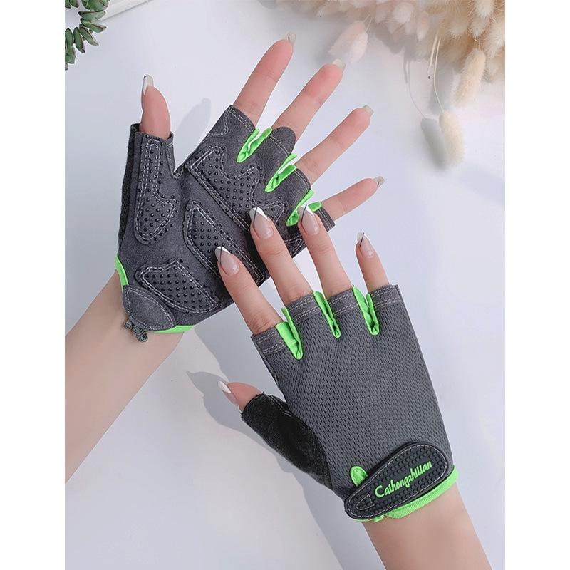 

Fitness gloves men and women spring and summer equipment fitness equipment sports sunscreen cycling half finger L