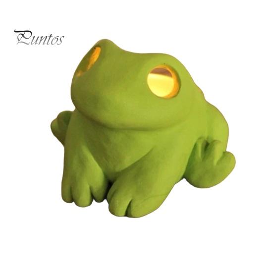 

Подсвечник для ароматерапии, статуэтка из синтетической смолы, милый дизайн лягушки, водонепроницаемый ароматизированный подсвечник, украшение стола зелёный