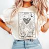 The Lovers Tarot Card Shirt Comfort Colors®, Rose Skeleton Shirt, Halloween Skeleton Shirt, Gothic Tarot Lover Gift, Valentine’s Day Shirt