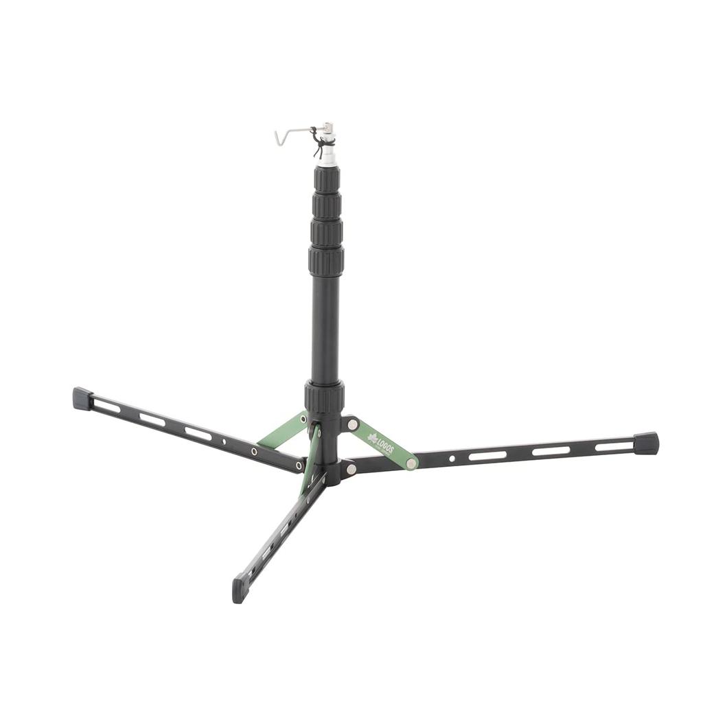 LOGOS Handy Flat Lantern Stand 71905008, Black, Approx. 48cm Wide x 42cm Deep x 48-123cm High