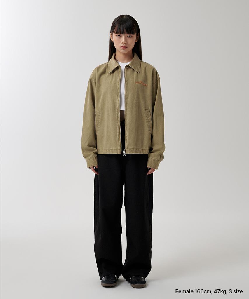 Mahagrid Washed Drizzler Blouson Jacket Olive(Mg2Fsmj248A)