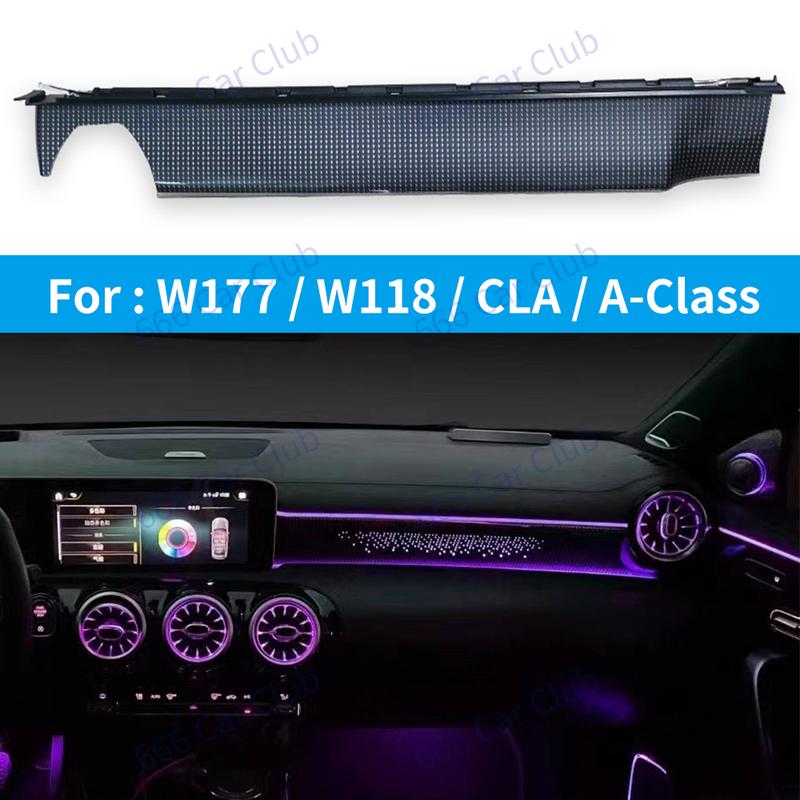 64 Colours Co Pilot Star Light Trim Panel For W177 W118 A Class CLA Car Dashboard Starry Sky Decorative Lamp Ambient Light Refit Original 64 Colors