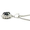 NON BRAND - Sapphire diamondNecklace Pt850/sapphire Array