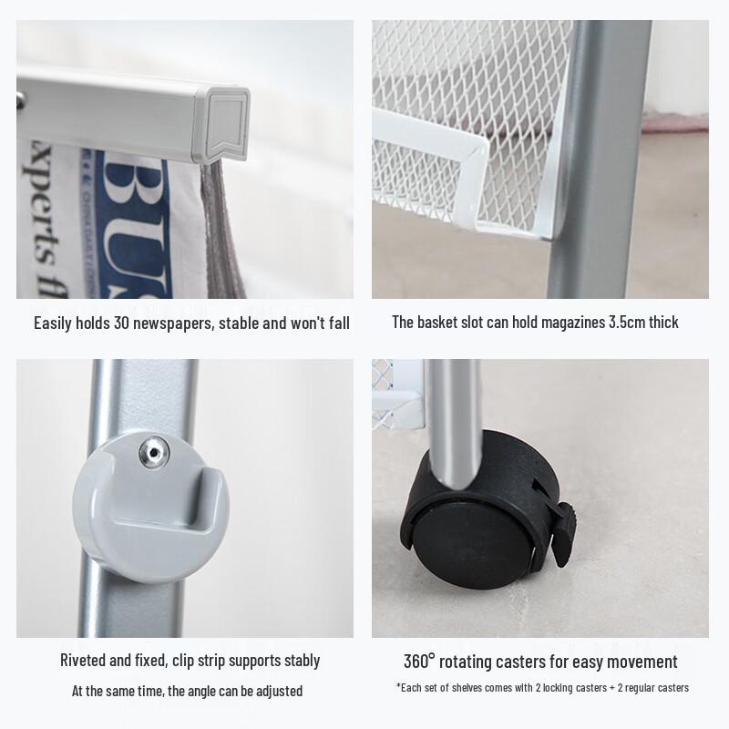WEZHO Floor-Standing Magazine and Newspaper Rack