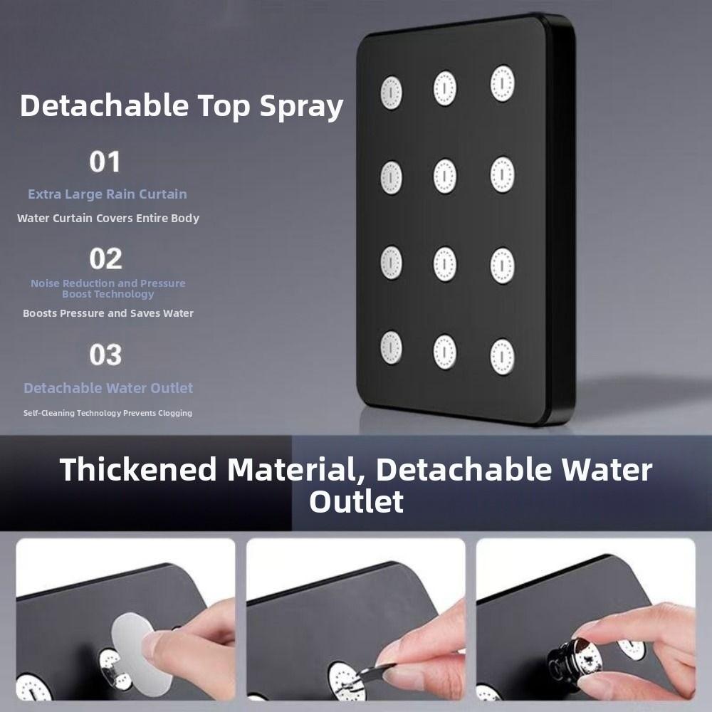 360° Rotating Bath Shower Head Large Panel Pressurized Shower Head Shower Replacement  Bathroom Use