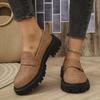 2024 The New Pink Platform Shoes Khaki Casual Thick Bottom Women Loafers Fashion Purple Casual Women Shoes Zapatos De Mujer