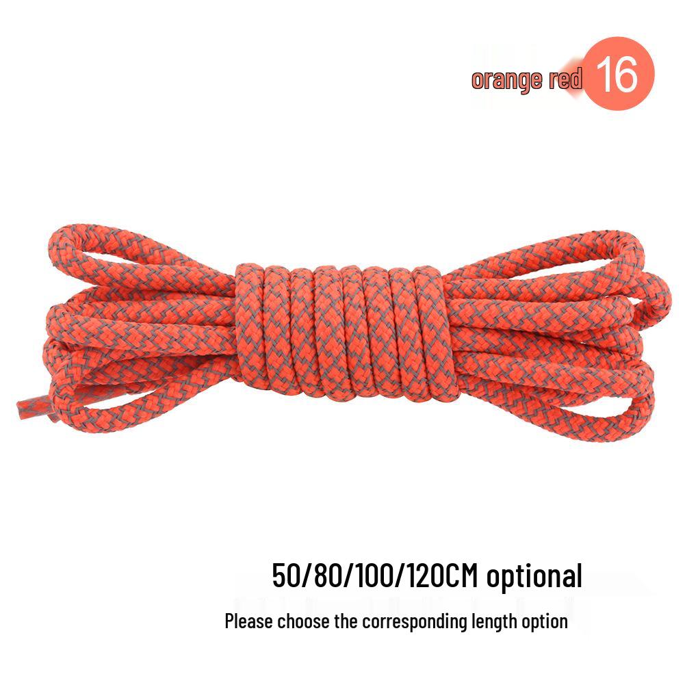 17 Reflective Round Fluorescent Shoelaces for Casual Basketball Shoes