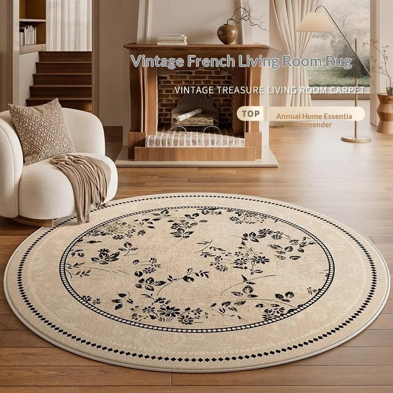 Round Carpet Living Room High-end French Antique Style Bedroom Bedside Blanket Cloakroom Dressing Room Floor Mat