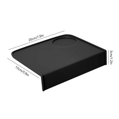 Coffee Tamper Mat Tamping Rest Holder Corner Edge Pad Black Office Bar Shop Silicone Espresso Station Coffee Tool
