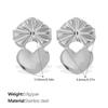 Sweet & Spicy Heart-Shaped Chain Ear Studs: Versatile European & American Cool Girl Style Earrings