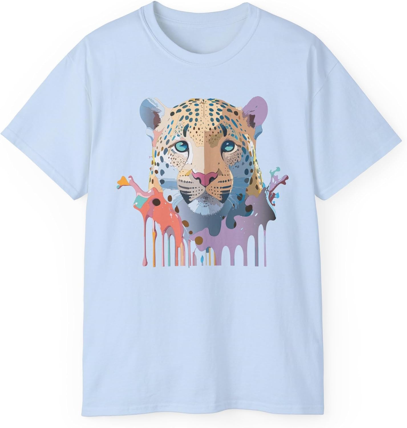 Cheetah Graphic Design Tee, Cheetah Shirt, Floral Vintage Tees, Art Design T-Shirt, Animal Graphic Tee, Animal Shirts 4 S разноцветный