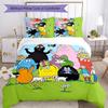 Barbapapa 3pcs Bedding Set Duvet Cover Closure Includes 1 Duvet Cover & 2 Pillowcases for All Seasons Bedroom Home Dorm Decor