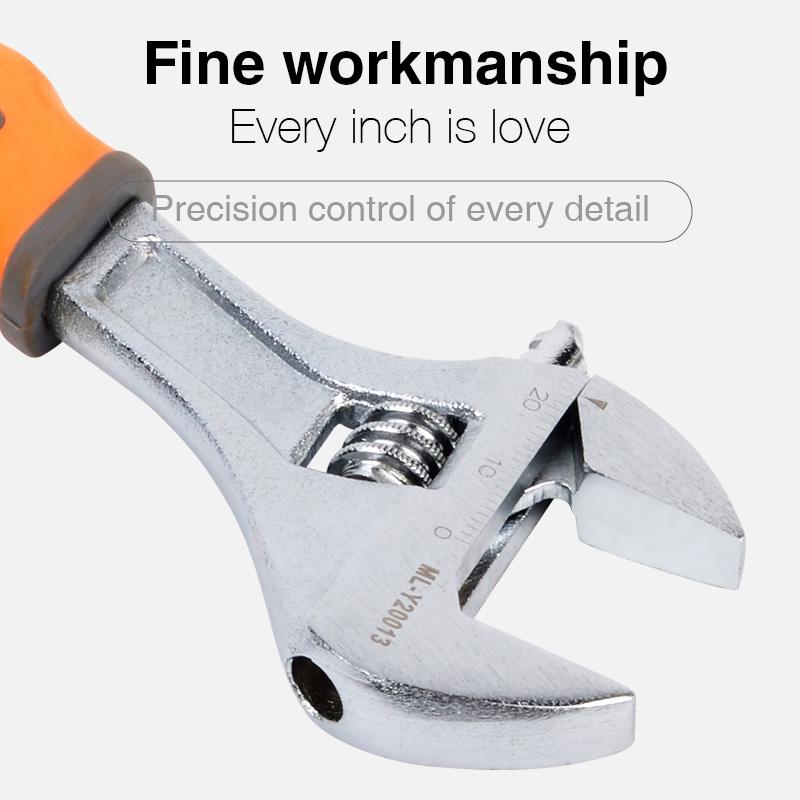 

1pcsjustable Wrench Tool, Movable Bathroom Board, Multifunctional Large Opening Movable Board, Light Handle, Small Movable Board оранжевый