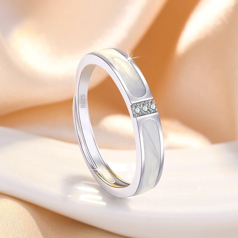 Original 925 Silver Ring High Quality Adjustable Opening AAA Zircon For Women Wedding Fine Fashion Jewelry Gift