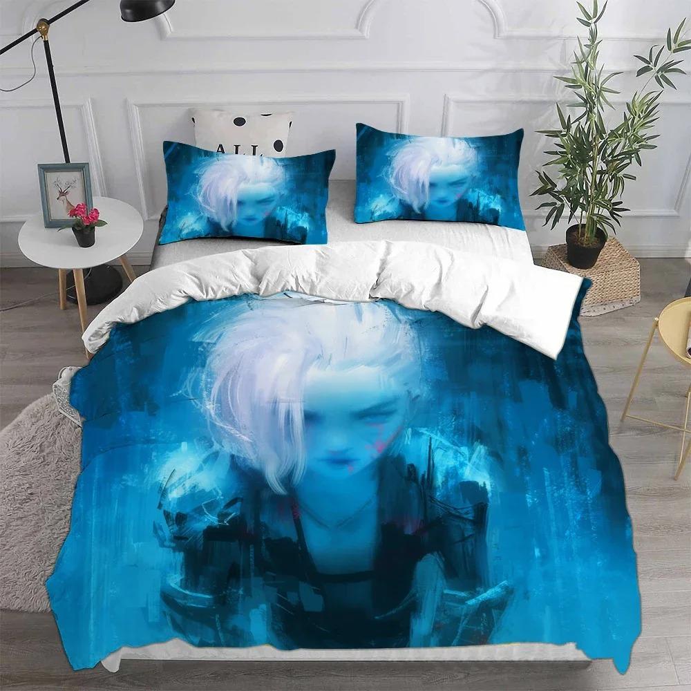3D Printed Jinx Arcane Bedding Set Pillowcase Duvet Cover Double Twin Full Queen King Adult Kids Bedclothes Quilt Cover