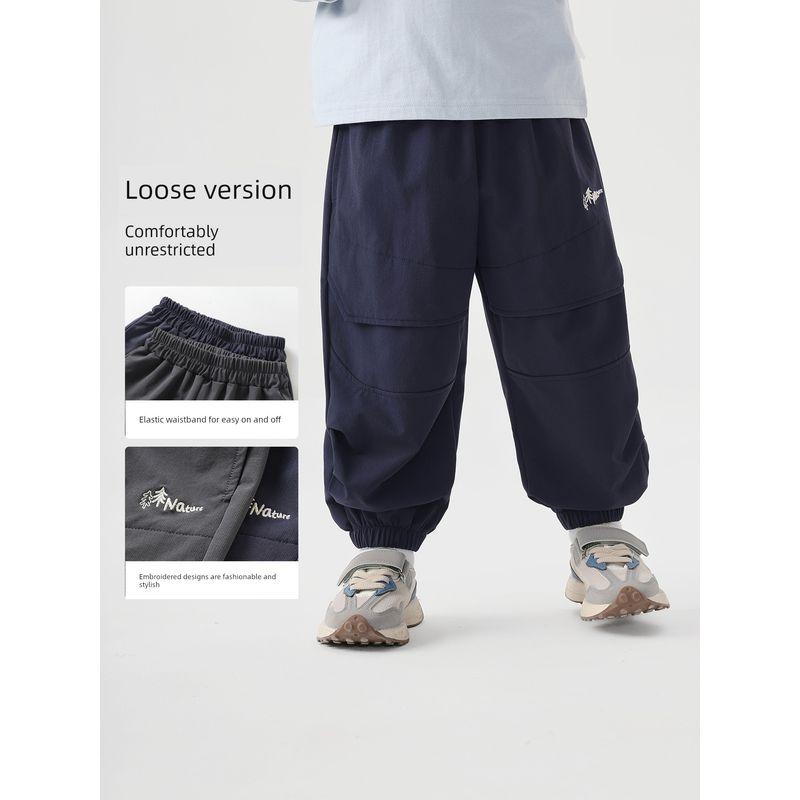 Right European Style Boys' Outdoor Paratrooper Cargo Pants Children's Spring and Autumn Pants 2026 New Children's Clothing Baby Sports Long Pants