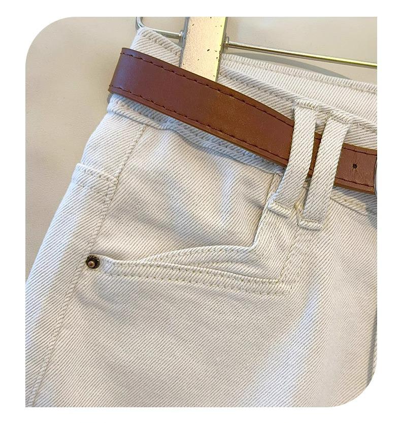 Women's Light Color Wide Leg Jeans - Spring/Autumn 2025 Loose Fit, Slimming Straight Leg Mop Pants