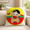Character MMagali Cartoon Cushion Cover Soft Short Plush SkinFriendly Cushion Case for MultiScene Use