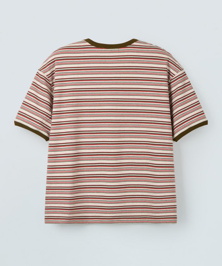 PIARI Multi-Stripe Ringer T-Shirt (Olive)