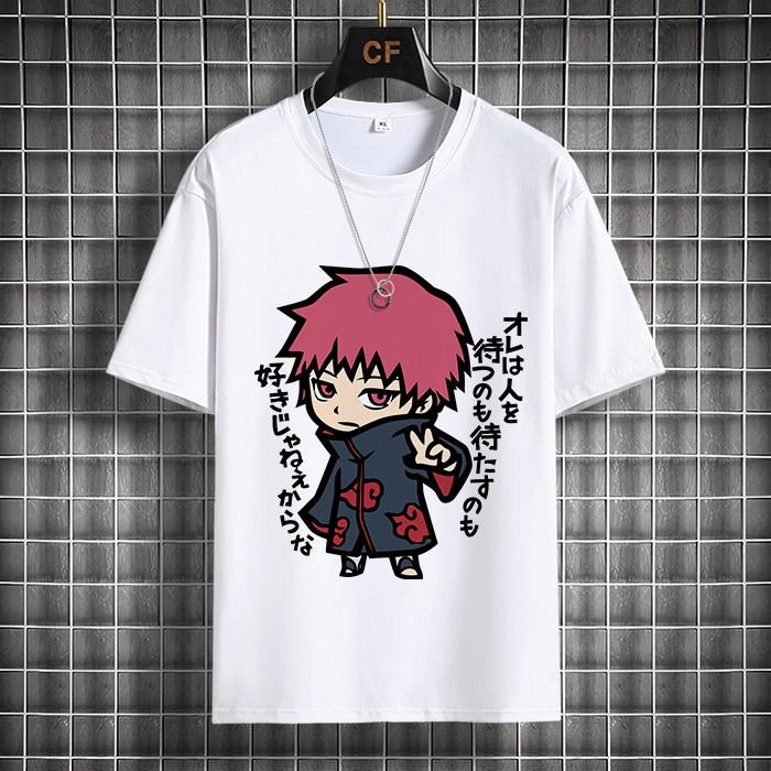 Naruto Casual White Childrens Tshirt Summer New Anime Peripheral Printed Parentchild Outfit Pure Cotton Fashionable Tshirt