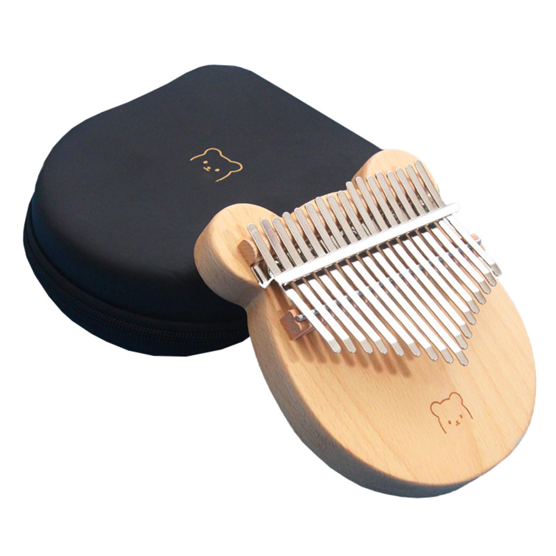 

Diumy Bear Тамбовый пианино, 17 клавиш, Африканское тамбовое пианино, Милый, Популярный, Калимба из массива дерева, Идеально для начинающих, Идеальный подарок, 17 клавиш