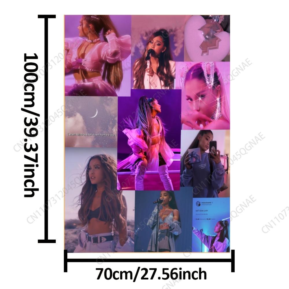 Custom 1Pc Ariana Grande Throw Blanket - Soft Flannel All-Season Luxury Blanket With Purple-Pink Stage Outfits, Machine Washable