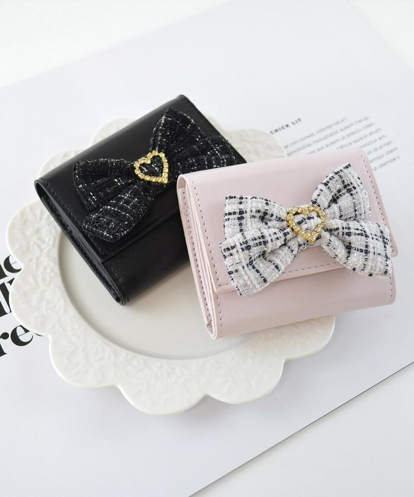 SecretDoor Pink Tri-fold Wallet for Women, Mini Wallet, Small Wallet, Popular, Cute, Thin, Compact, Folding Wallet, Easy to Use, Large Capacity, Coin