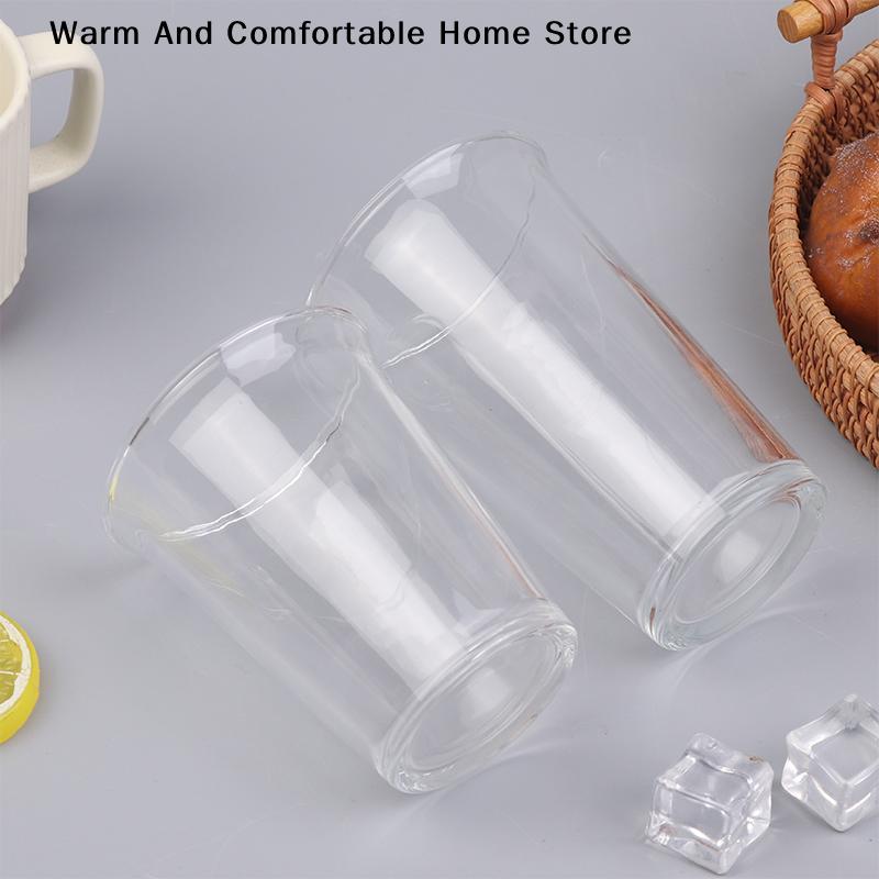 Fashion Coffee Cups Glass Transparent Latte Coffee Mug Juice Milk Drinking Glass Water Drinkware Glass Cup Drink Christmas Gift