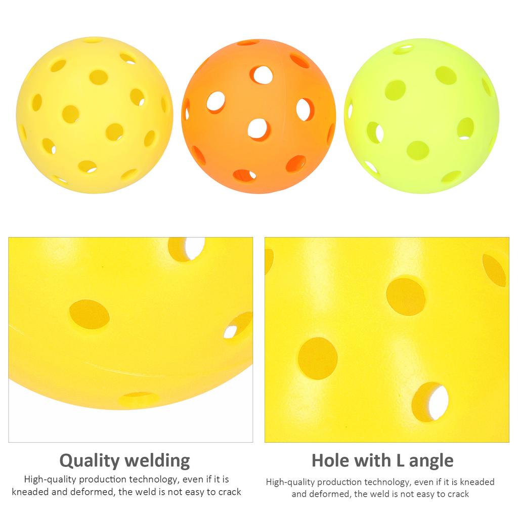 40/26Holes Pickleball Balls Indoor Outdoor Practice PE Pickle Balls with Bright Color