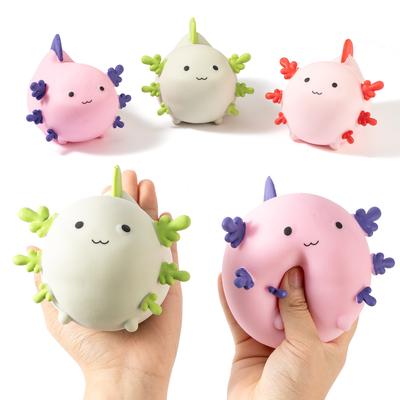 Squishy Squeeze Fidget Toys Cute Axolotl Soft Sensory Stress Ball Pinch Vent Anti-stress Toys Kids Teen Gift Party Favors