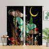 Garden Style Knit Fabric Curtain Panels with Rod Pocket  Light-Filtering Polyester Curtains Bird and Butterfly for Bedroom