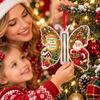 Ornamenti Natalizi a Forma di Farfalla Unica Texture Trasparente Clip per Rotolo di Banconote Riunione di Famiglia