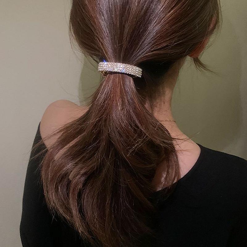 Exquisite Strass-Haarnadeln Für Frau Mode Haaraccessoires Strass Pferdeschwanz Haarspangen Kopfschmuck Haarspangen