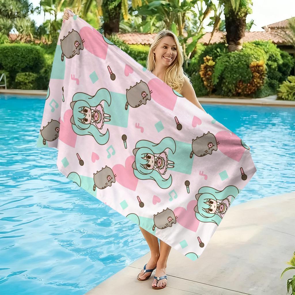 Cartoon Beach Towel Quick-drying Super Absorbent M-MikueS-ES Towel Suitable for Beach Vacation Pool Gym Summer Gift for Friends