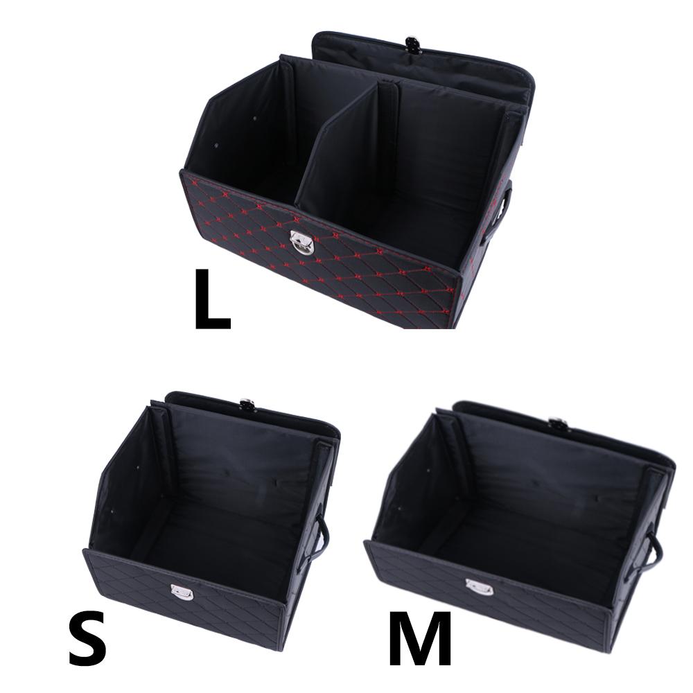 Collapsible Car Trunk Storage Box High Capacity Organizer In The Car Pu Leather Trunk Tool Box Auto Accessories Storage Bag
