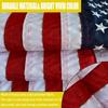 Embroidered Stars Boat Flag 12x18 Inch - American Boat Flag Kit with 4 Clips Heavy Duty Nylon Sewn Stripes US Pontoon Boat Marine Flags Banner with 2