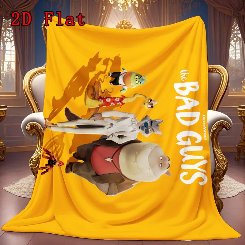 The Bad Guys 2D Flat Pattern Flannel Blanket High quality All Seasons Warmth and Comfort Perfect for Christmas Gifts.PMT0914358