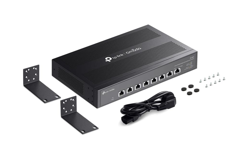 TP-Link DS108X LAN All Ports Silent Plug Metal No Setup Omada Warranty 8-Port Hub/Switching Hub, 10G/Multi-Gigabit, Fanless, Rackmount/Desktop Use, &