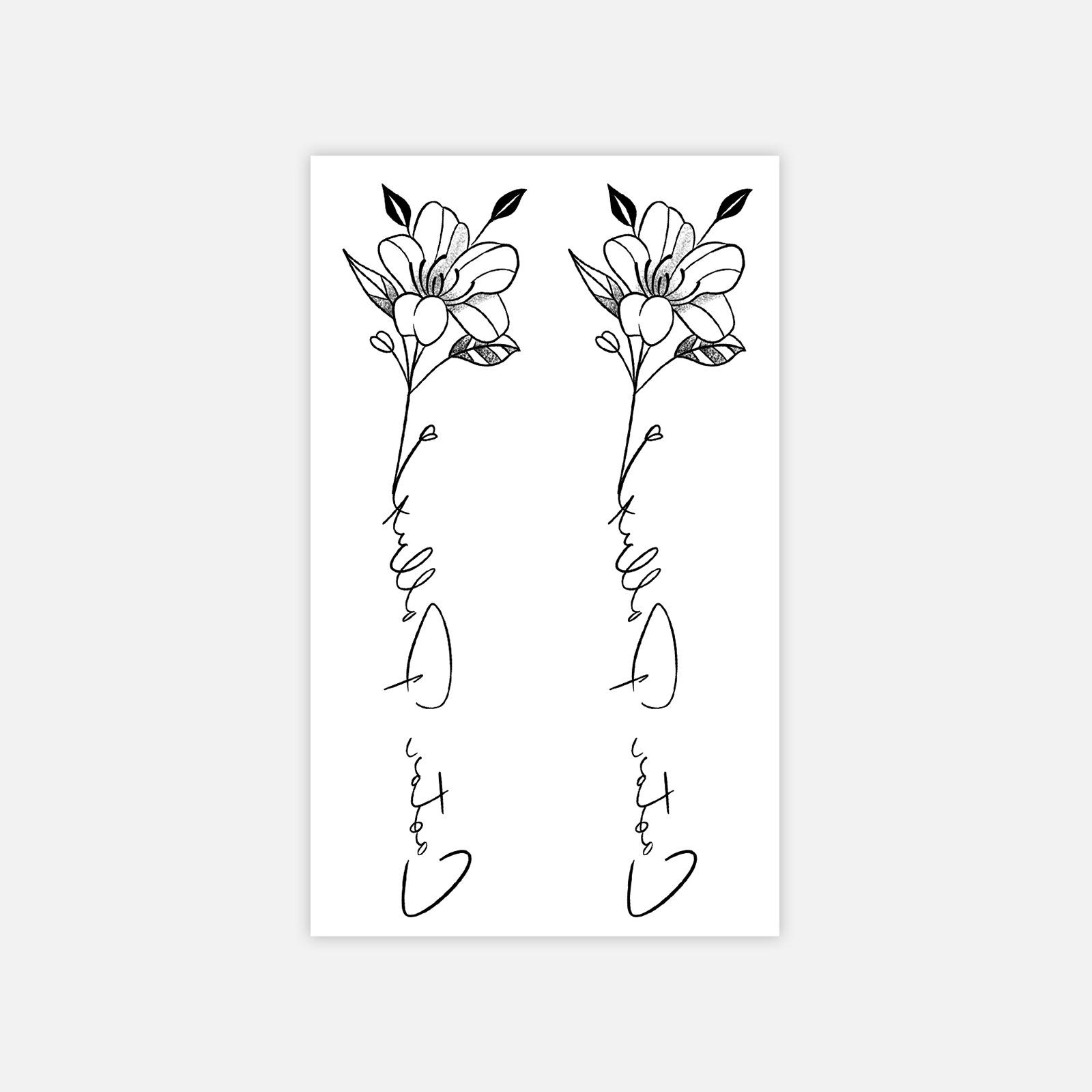 High-end sense, simple, fashionable and beautiful, small fresh red bow tattoo sticker 6*10