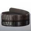 Mei Mary Smooth buckle belt, double-sided cowhide crocodile pattern belt, genuine leather