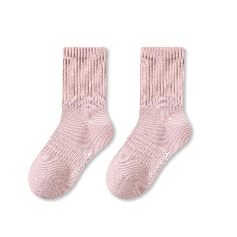 Premium A-Class Cotton Kids Crew Socks Antibacterial Seamless Sports Socks for Boys Girls Spring Autumn Winter