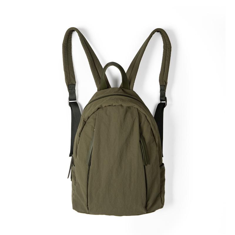 New Korean Version Nylon Large Capacity Backpack for Female Niche Instagram Campus Style Lightweight Travel University Student Backpack
