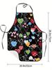 Colorful Heart Apron Rainbow Pattern Kitchen Cooking Baking Gift For Valentine Day Love Theme Chef Wear Cute Design