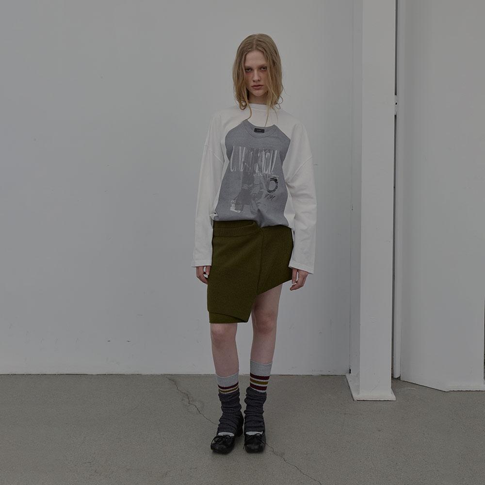 LCDC™ Double Layer Knit Skirt (Khaki)