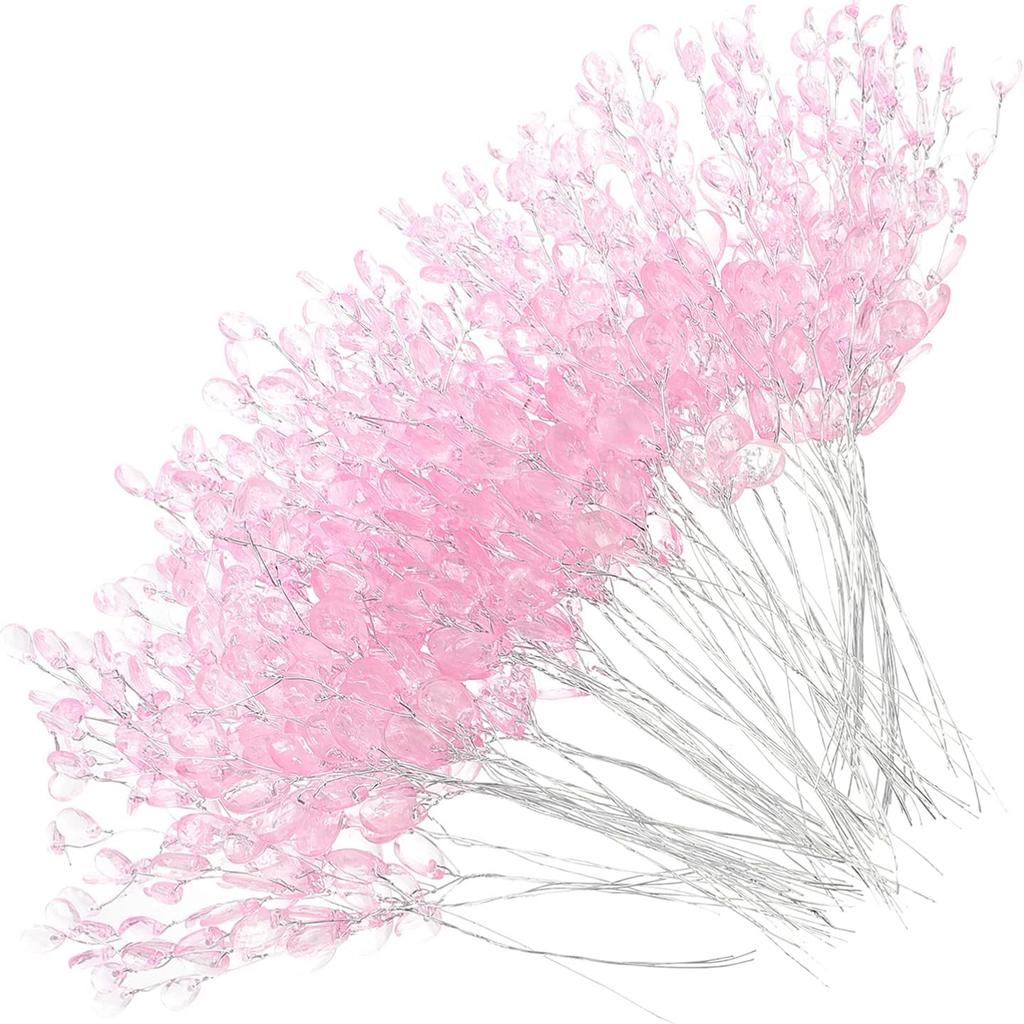 Artificial White Crystal Acrylic Water Droplet Handmade Wedding Bridal Bouquets Wreath Hairpin DIY Gift Festival Decor Accessory