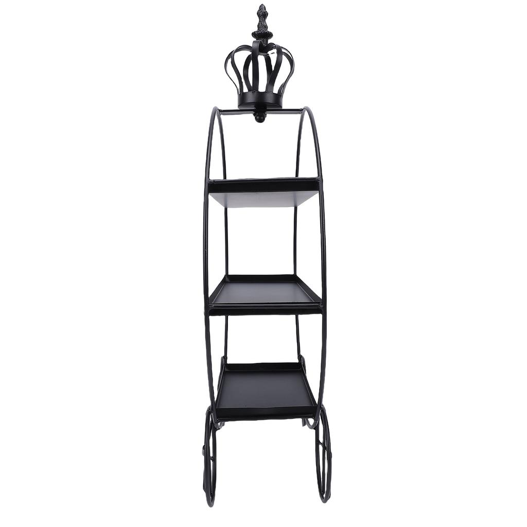 3 Tier Cupcake Stand Holder Iron Dessert Table Display Stand for Wedding Afternoon Tea Donuts Cookies Fruit Black