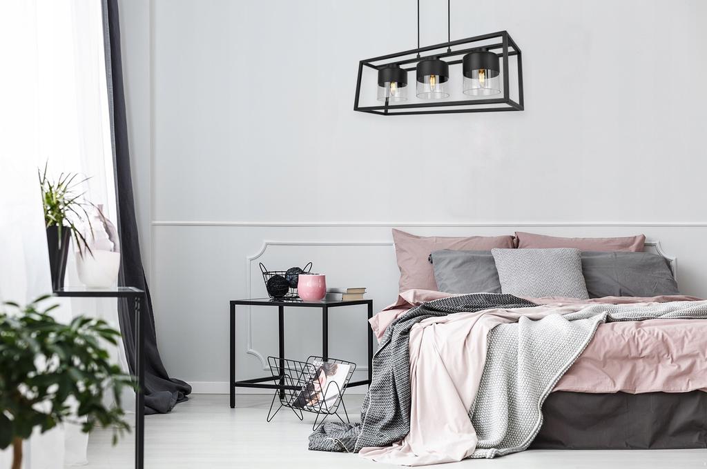 HANGING LAMP CAGE ELEGANT GLASS SHADE