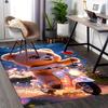 1pc Teddy Bear with Rose Chair Mat - Anime Cartoon Design, Non-Slip Carpet for Office and Home Decor, Suitable for All Seasons.C040