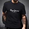 Cel mai nou tricou Pepe Jeans London de vară pentru bărbați cu mânecă scurtă, popular, modă, topuri din bumbac, îmbrăcăminte trendy de stradă, tricouri, Y2K